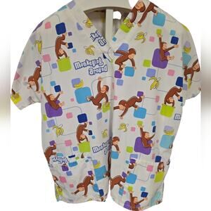 $10 Sale Curious George Scrub Top